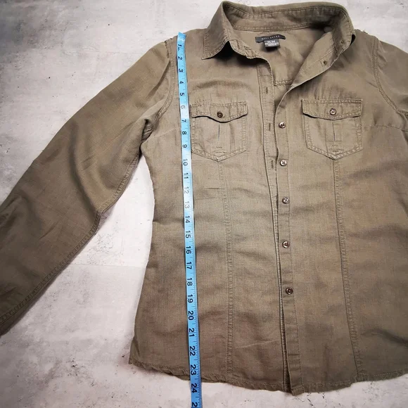 Tan Button-Up Shirt - Picture 5 of 9